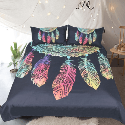 Rainbow Dreamcatcher Bedding Set 3pcs