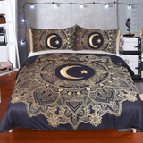 Sacred Moon Mandala Bedding Set 3pcs