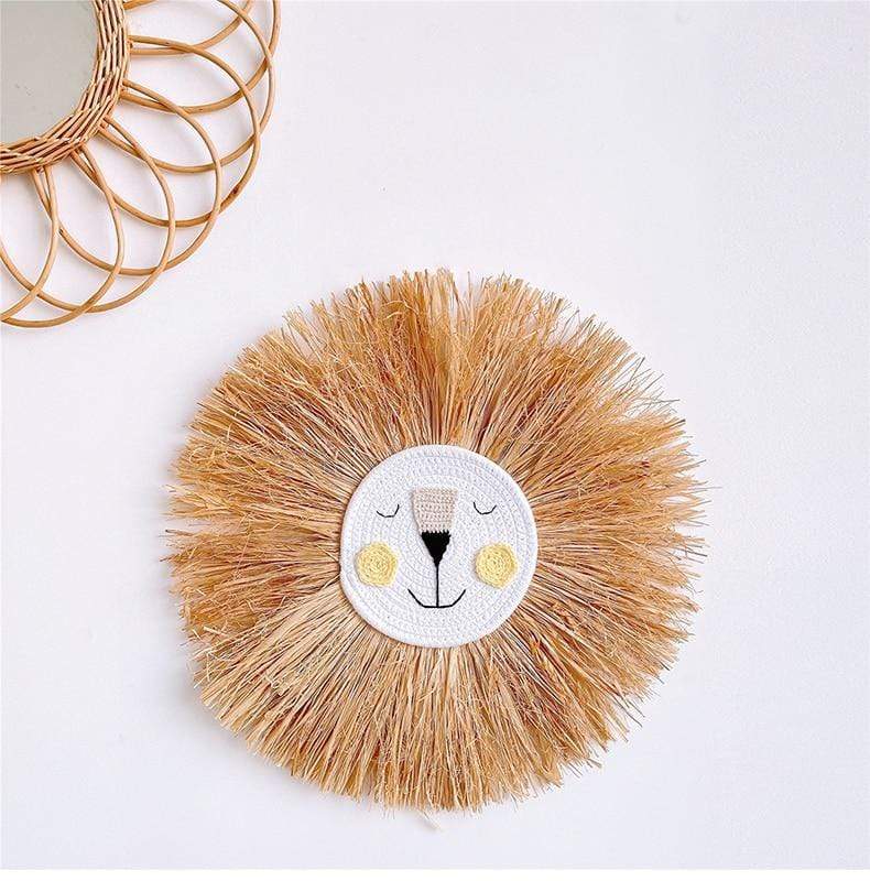 Cute Lion Head Wall Hanging