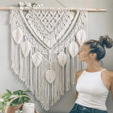 Big White Macrame Bohemian Wall Tapestry