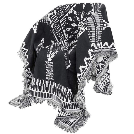Black and White Geometric Throw Blanket