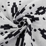 Black and White Geometric Throw Blanket