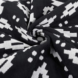 Black and White Geometric Throw Blanket