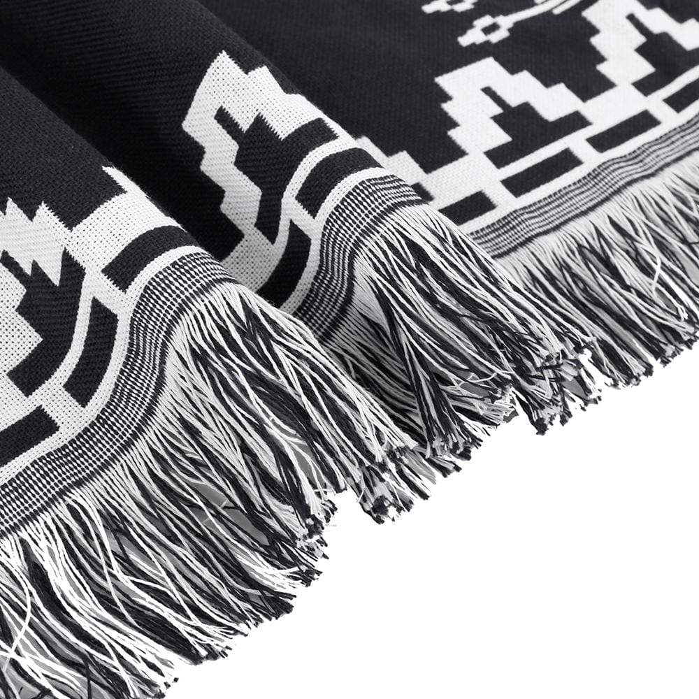 Black and White Geometric Throw Blanket