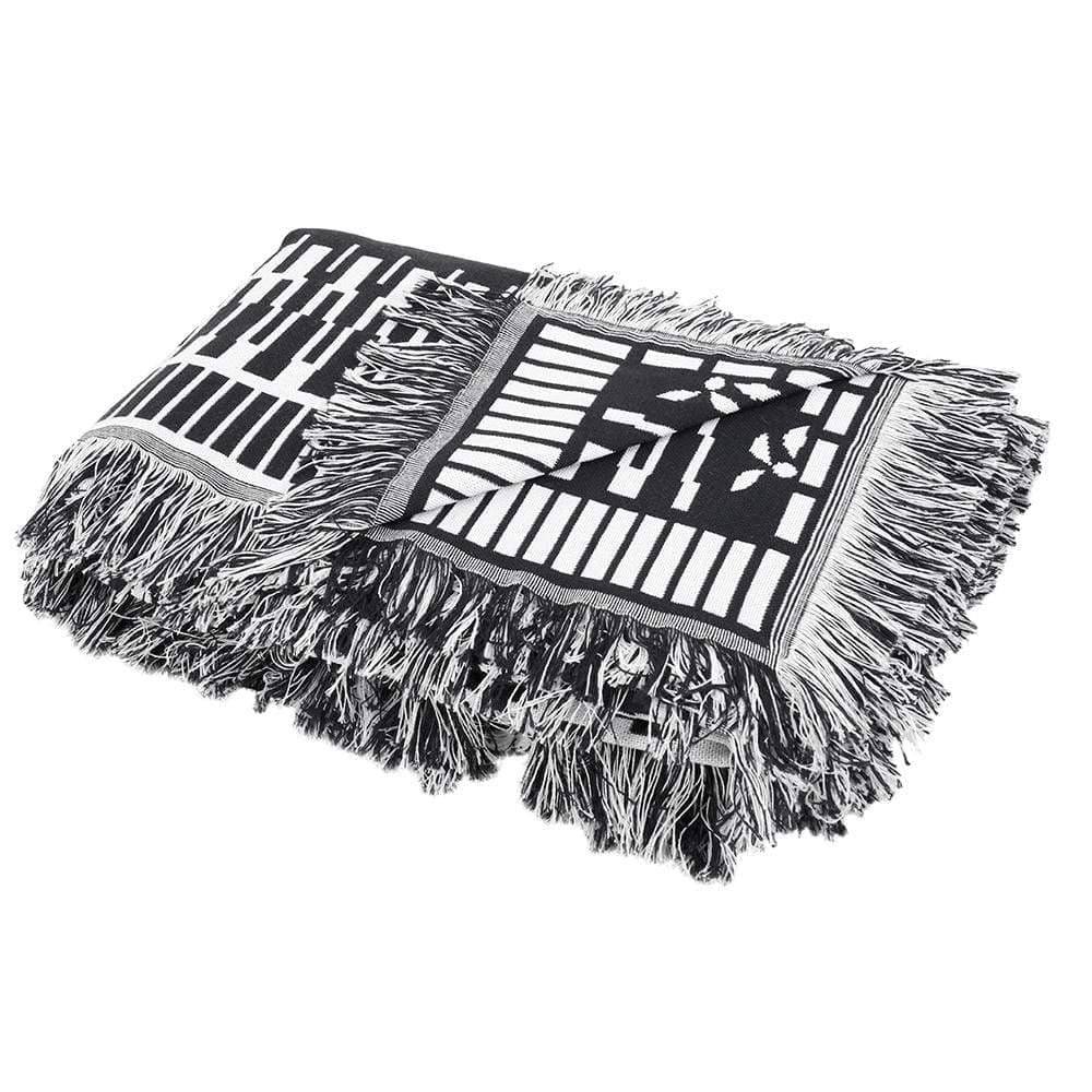 Black and White Geometric Throw Blanket