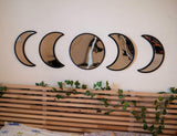 Wooden Moonphase Mirror Set