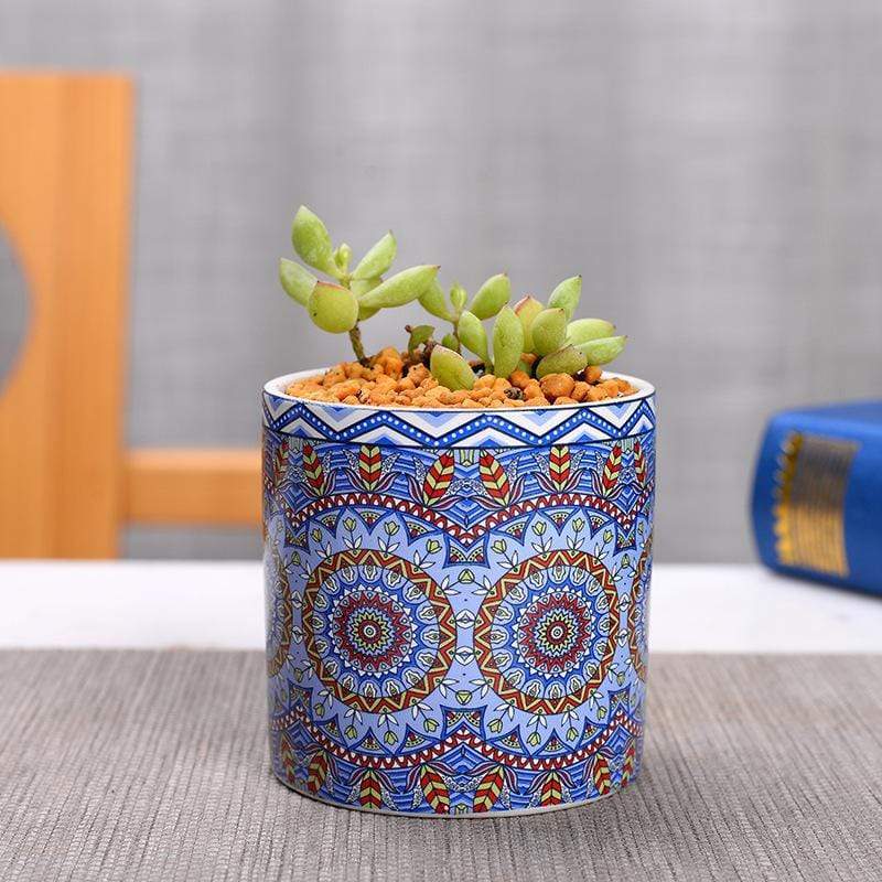 Geometric Mandala Flower Pot