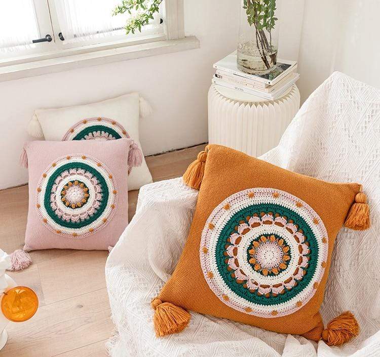 Crochet Sunflower Cushion Covers