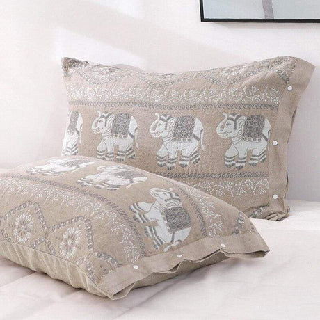 Elephants Pattern Pillow Cover