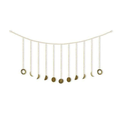 Hammered Metal Moon Phases Banner