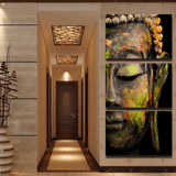 Buddha Statue Printed Canvas Painting 3pcs