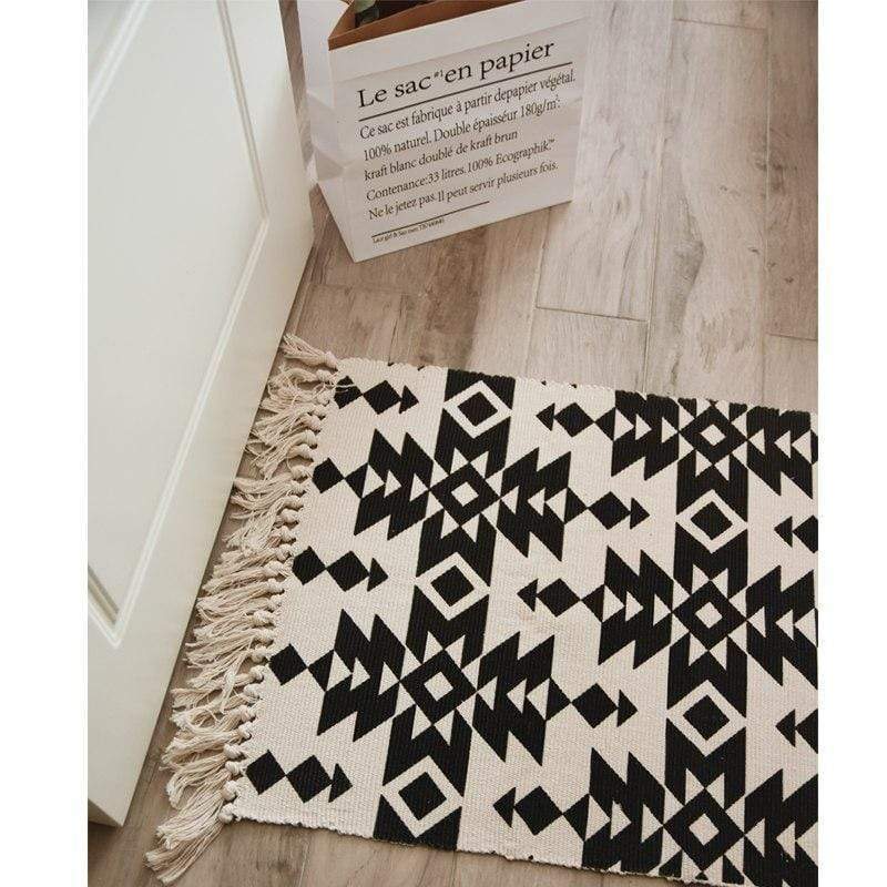 Rustic Carpet with Tassels