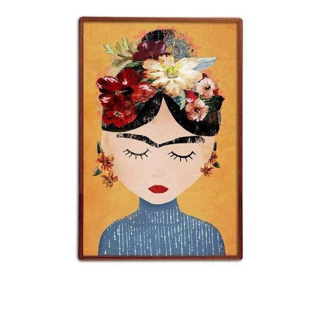 Cartoon Frida Wall Art Canvas