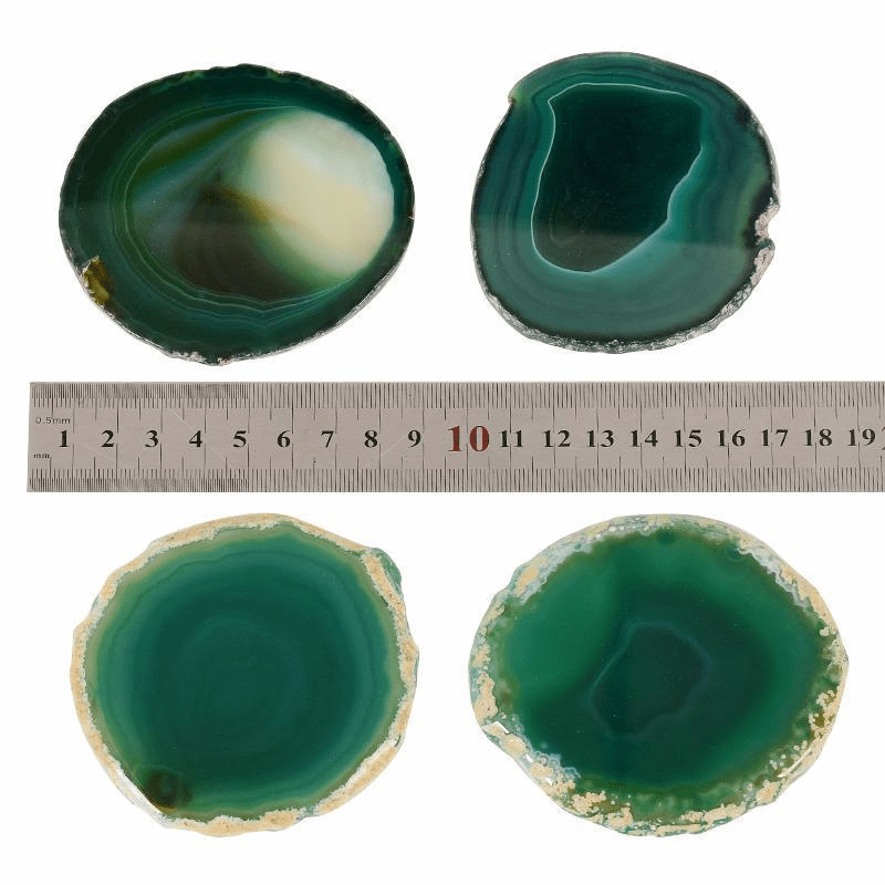 Natural Agate Crystal Slice Coasters