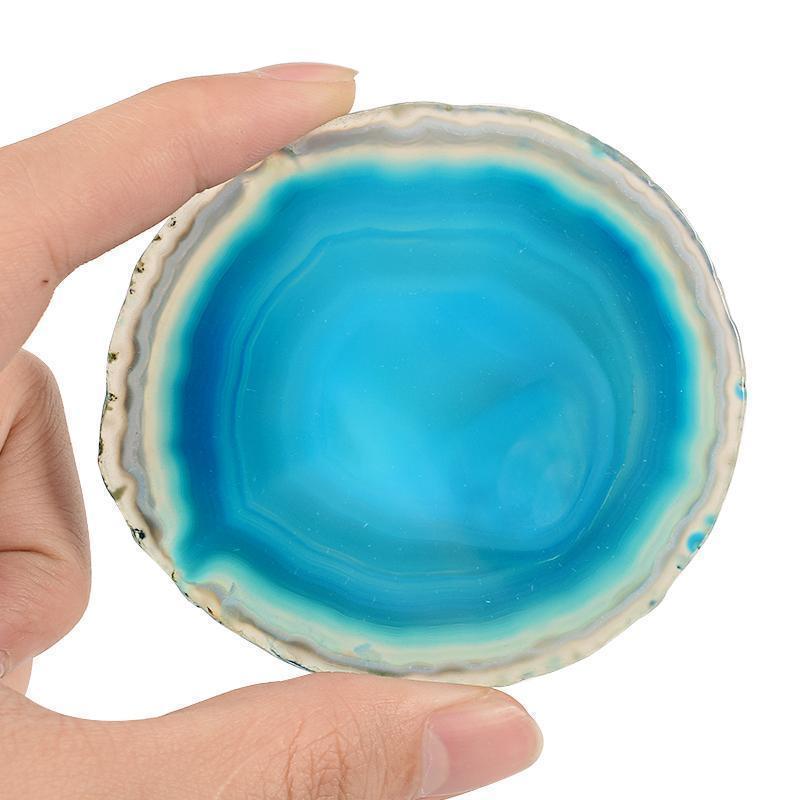 Natural Agate Crystal Slice Coasters