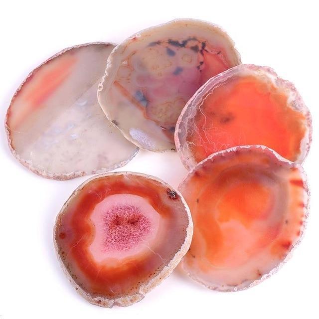 Natural Agate Crystal Slice Coasters