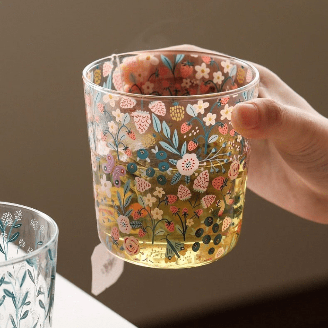 Cute Forest Design Glass Cups