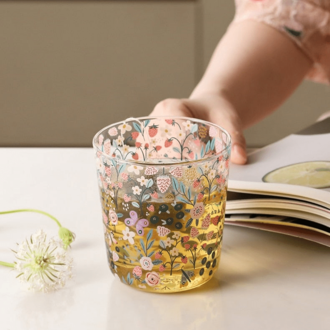 Cute Forest Design Glass Cups