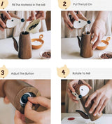 Cute Fox Wooden Spice Grinder