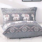 Elephants Pattern Pillow Cover