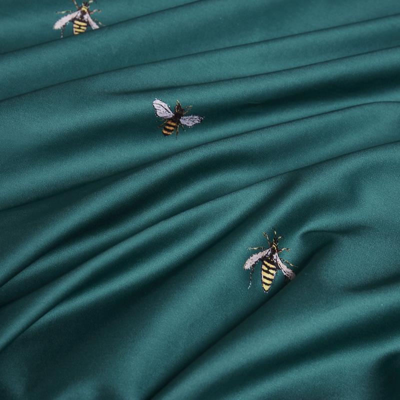 Emerald Bee Duvet Cover Set (Egyptian Cotton)