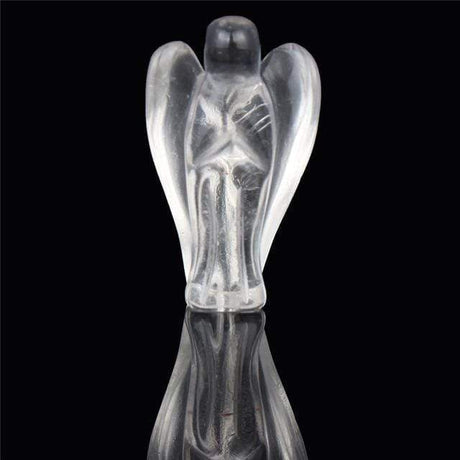 Natural Crystal Guardian Angel Carving