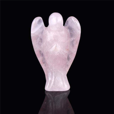 Natural Crystal Guardian Angel Carving