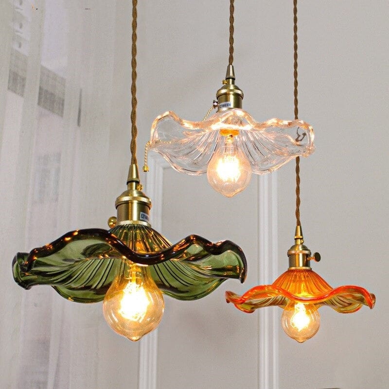 Flowers Glass Pendant Lamp