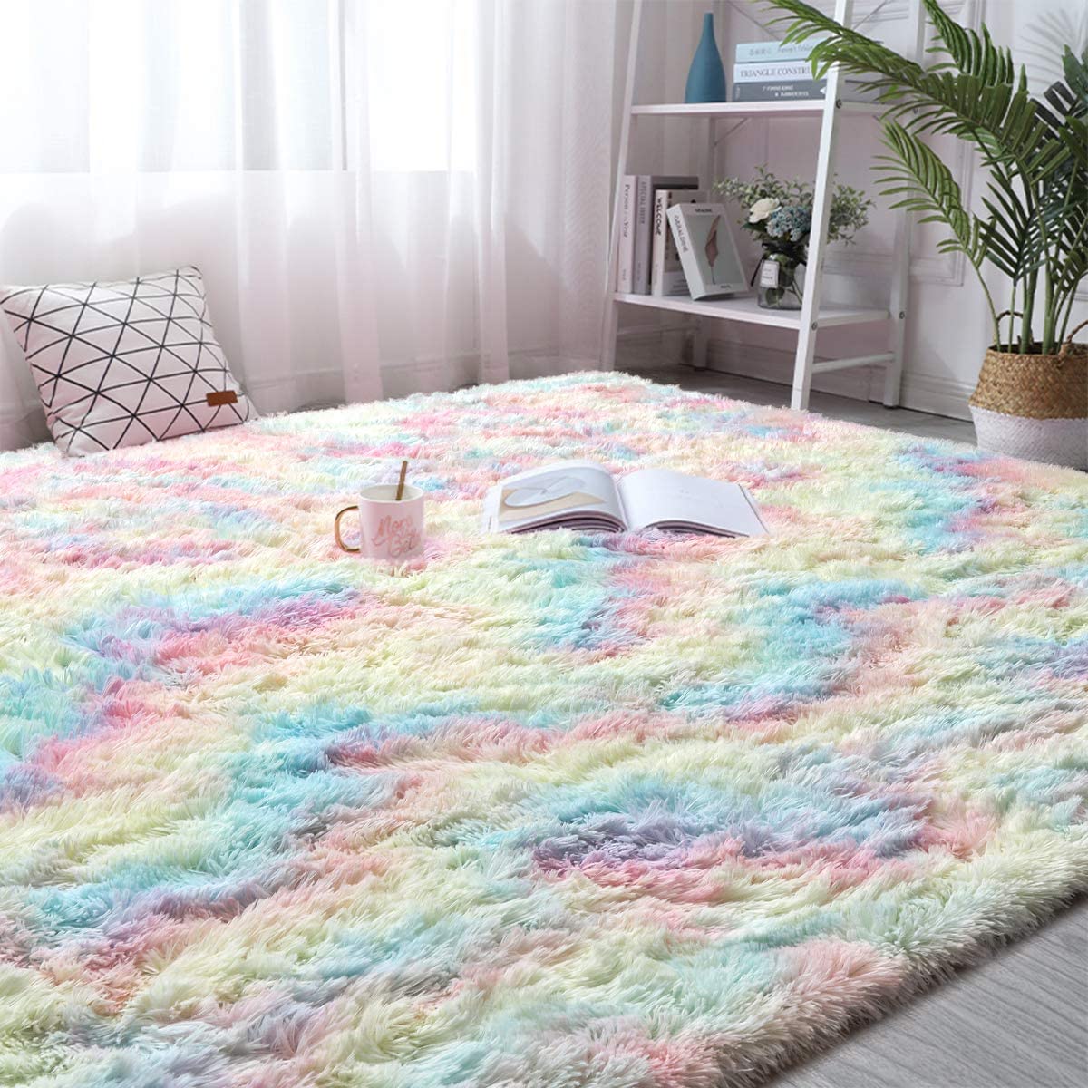 Fluffy Rainbow Carpet