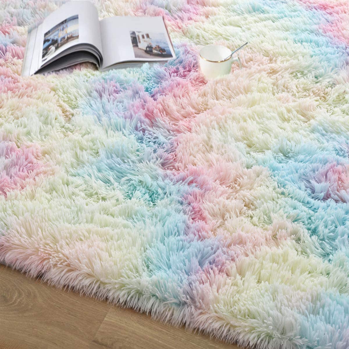 Fluffy Rainbow Carpet