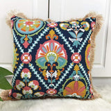 Fringe Ethnic Pattern Embroidery Pillow Case