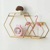 Geometric Hanging Wall Shelves