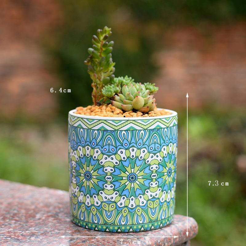Geometric Mandala Flower Pot