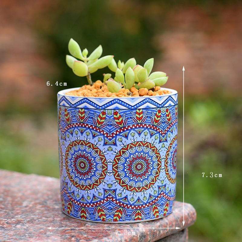 Geometric Mandala Flower Pot