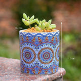 Geometric Mandala Flower Pot
