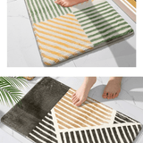 Geometric Striped Bath Mat