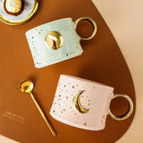 Golden Sun or Moon Design Mug