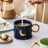 Golden Sun or Moon Design Mug