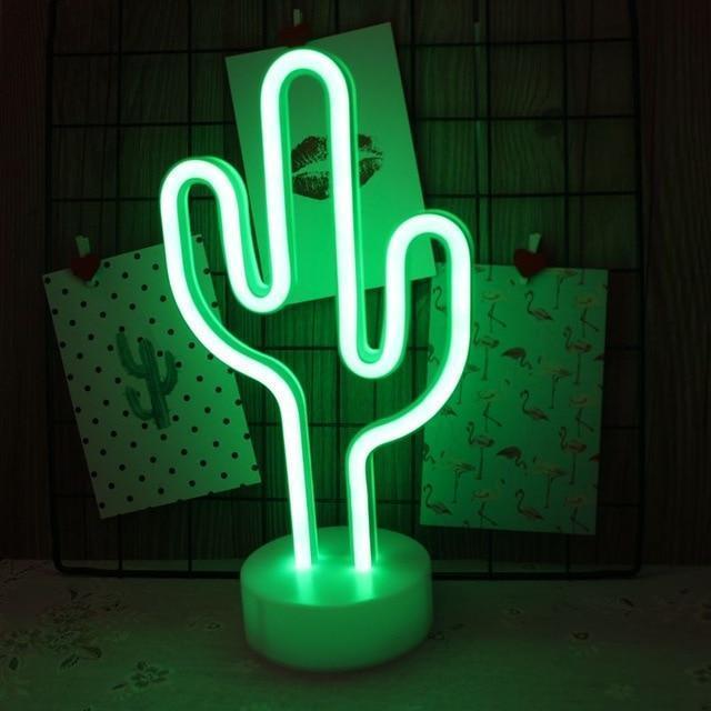 Neon Cactus LED Light