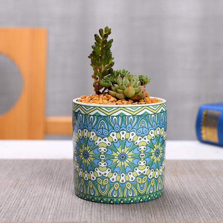 Geometric Mandala Flower Pot