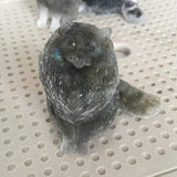 Natural Crystal Lady Cat Carving