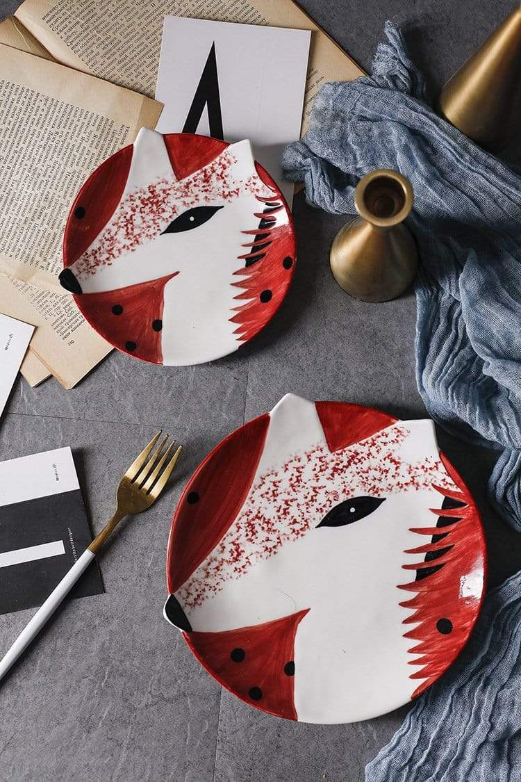 Hand Painted Animal Ceramic Plates