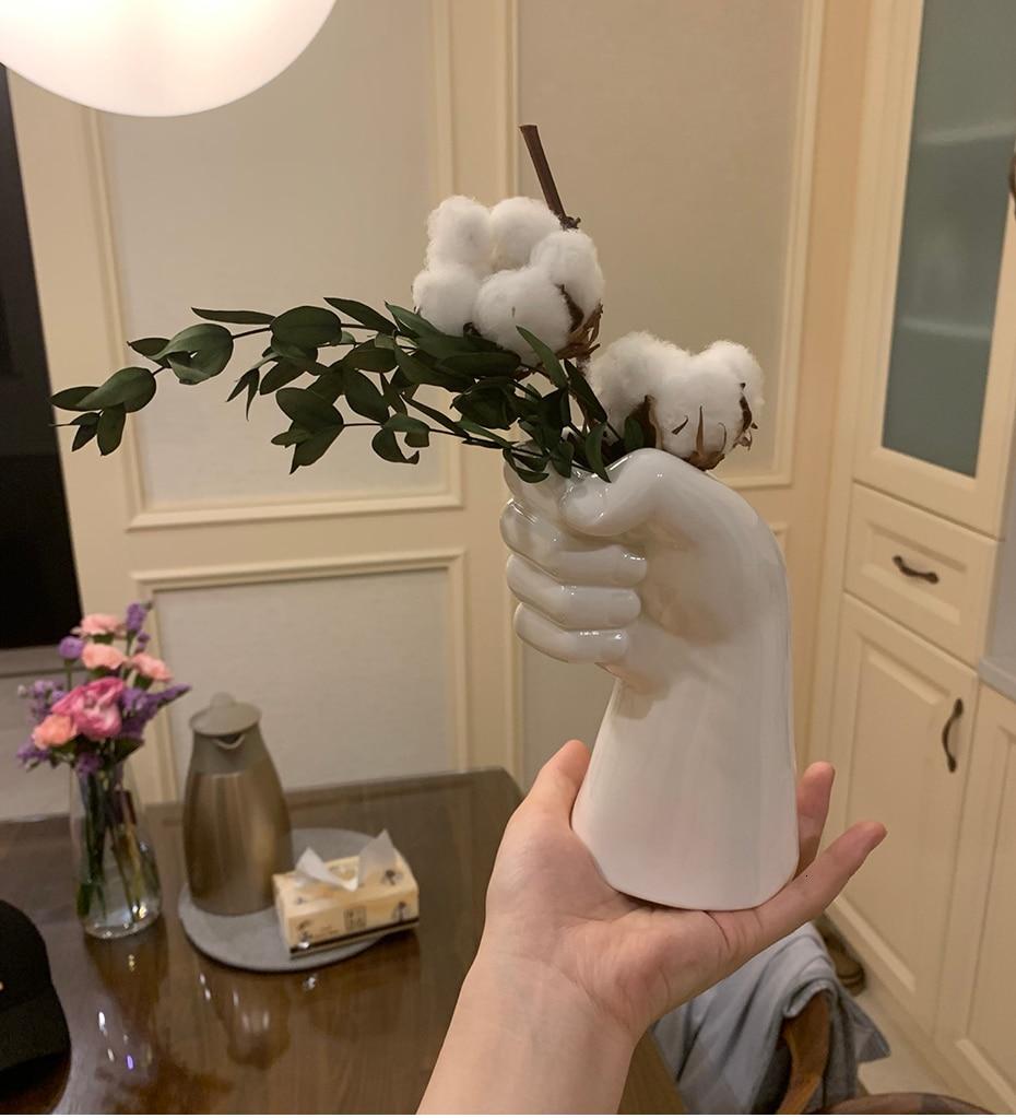 Hand Shaped Flower Vase