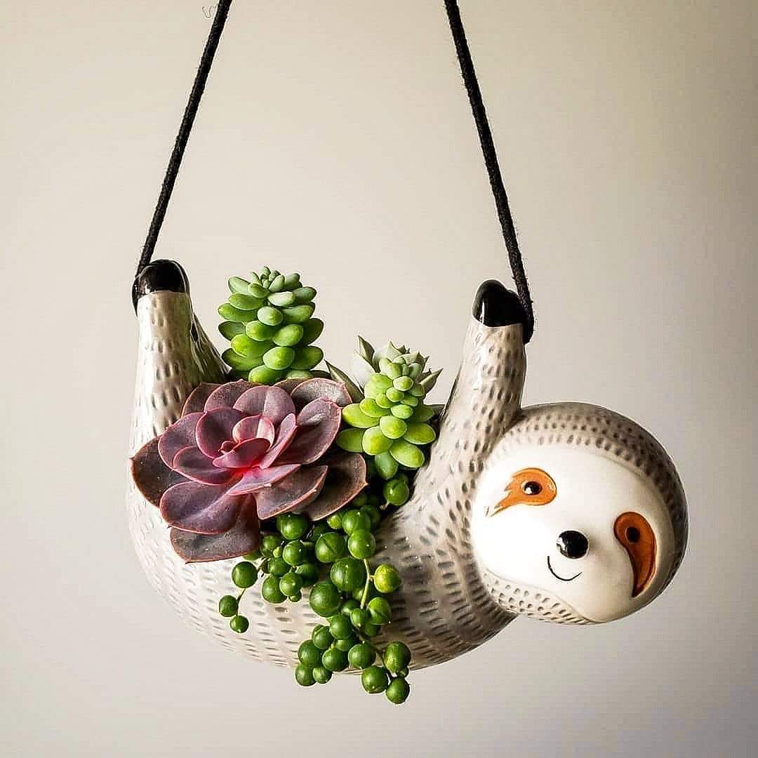 Hanging Sloth Planter