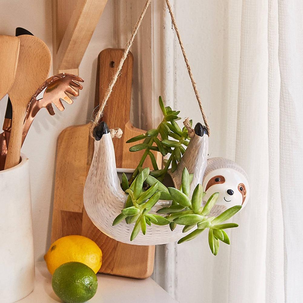 Hanging Sloth Planter