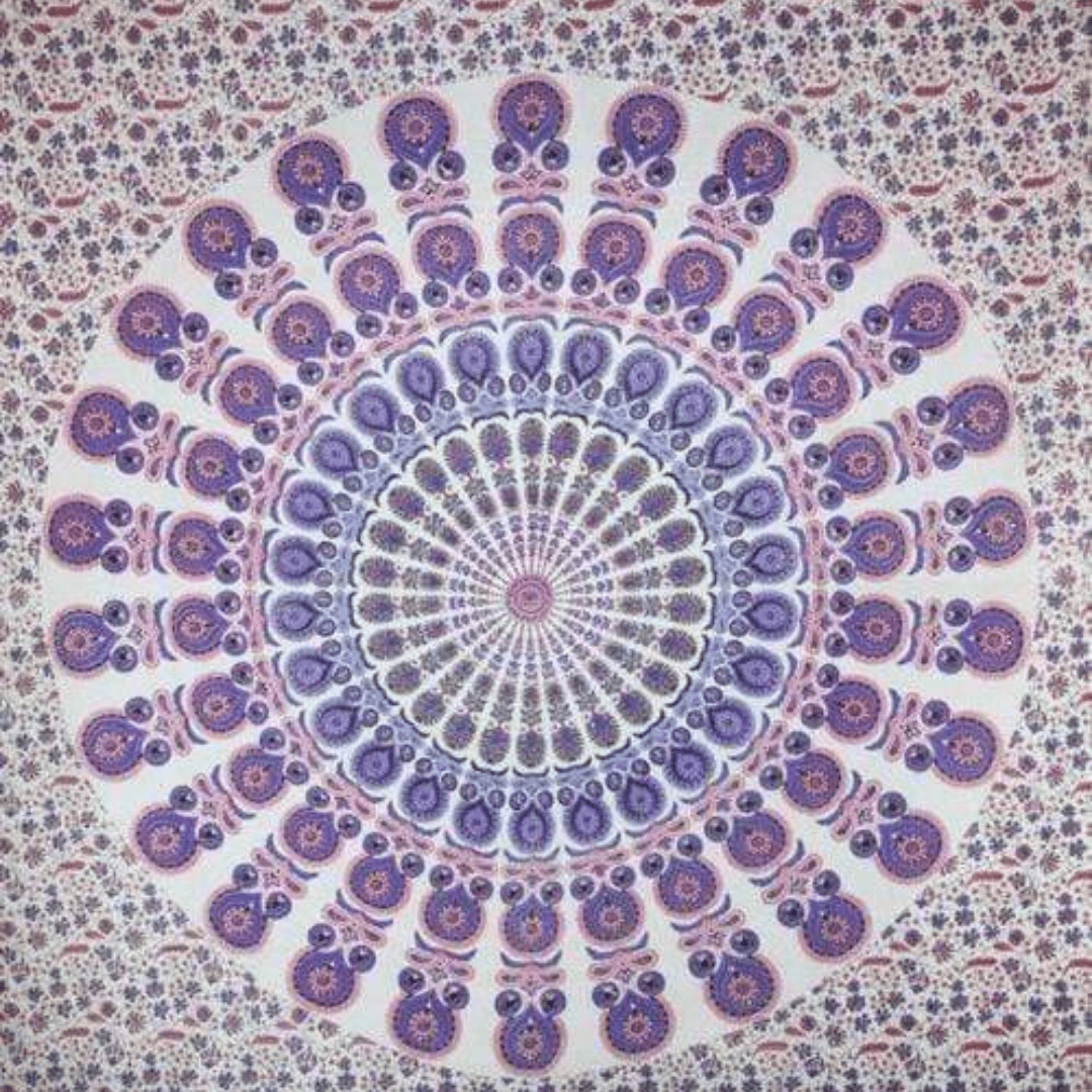 Peacock Feathers Mandala Tapestry