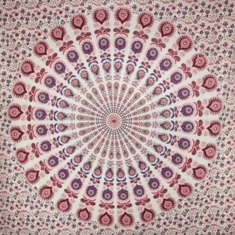 Peacock Feathers Mandala Tapestry