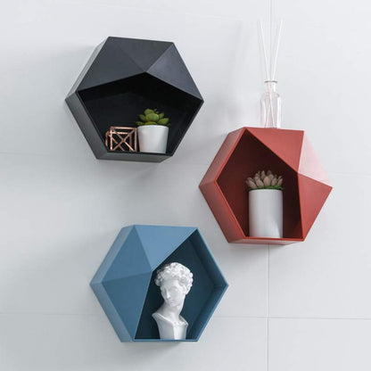 Colorful Geometric Floating Shelf