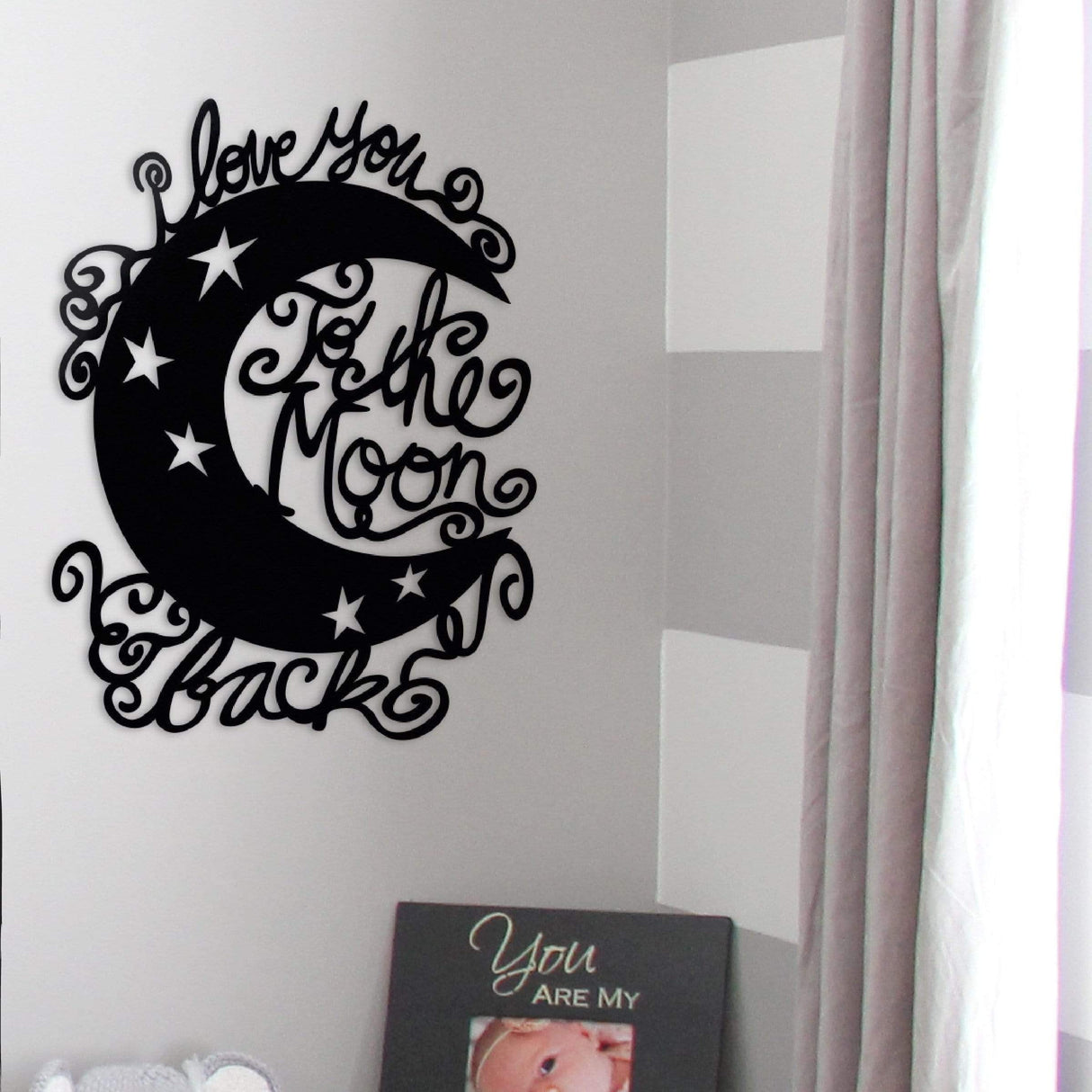 Moon And Back Metal Wall Decor