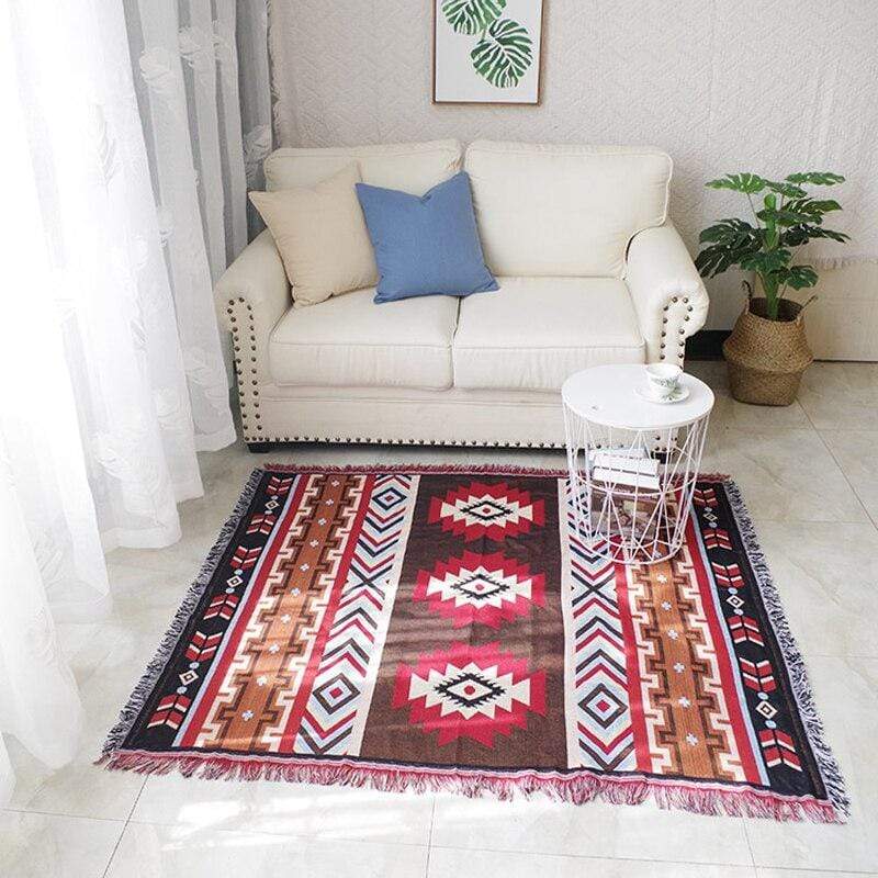 Indian Geometry Throw Blanket